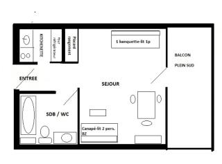 Résidence Le Vercors - Studio 3 pers- LE VERCORS - 0R8VR -PLAGNE CENTRE MAE-5434 - 1