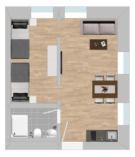 AM1062 - Smarte Monteurwohnung Übergangswohnung - 1