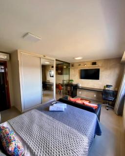 Flat Lago Norte com Vista Livre Nascente - Condomínio Piscina, Estaciomento e Portaria 24h - Cozinha Completa e Wi-Fi 400mbps - 6