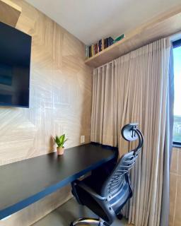 Flat Lago Norte com Vista Livre Nascente - Condomínio Piscina, Estaciomento e Portaria 24h - Cozinha Completa e Wi-Fi 400mbps - 5