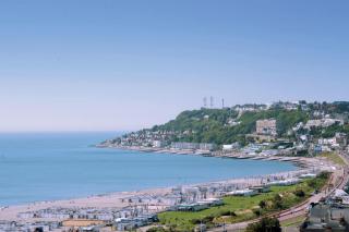 Terrasse vue imprenable mer, appartement 65m2 chic, quartier calme Le Havre, capacité 2 personnes ou famille 3 personnes,1 chambre, baignoire - 3