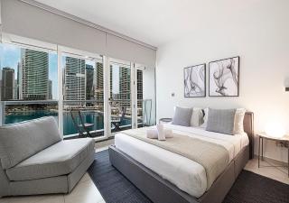 Lux Studio in JLT with Amazing View Next to the Metro - Dubai Arch tower - Dubái - 9