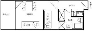 Résidence Le France - Studio Cabine 3/4 p - LE FRANCE - PLAGNE CENTRE MAE-8834 - Aime La Plagne - 3
