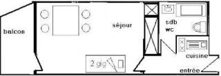 Résidence Le France - Studio 2 pers - LE FRANCE - PLAGNE CENTRE MAE-9584 - Aime La Plagne - 3