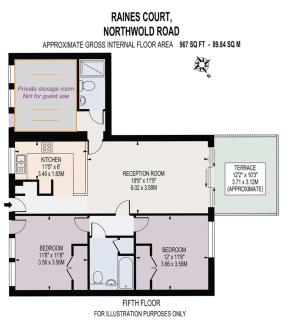 Roof Terrace, 2-bed 2-bath, Stoke Newington - 3