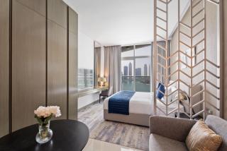 Aliving Stylish Studio at DAMAC Prive with Balcony and Partial Burj Khalifa View-1315 - 2