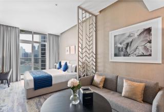 Aliving Stylish Studio at DAMAC Prive with Balcony and Partial Burj Khalifa View-1315 - 6