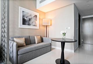 Aliving Stylish Studio at DAMAC Prive with Balcony and Partial Burj Khalifa View-1315 - 1