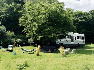American School Bus Retreat with Hot Tub in Sussex Meadow - 9