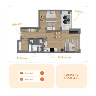 Design Apartment - Balcony, Free Parking, Yoga, 10 mins to center, by Gravity Prague - 1