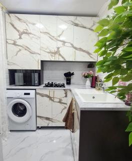 3х-ком Люкс Айбергенова 1Б в центре Шымкента - 1й этаж - 3