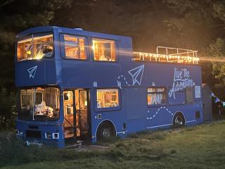 Delightful Converted Double Decker Bus with Hot Tub sleeps 4 - 9