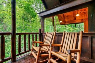 Studio Log Cabin - hot tub, fireplace, views, private! - 2