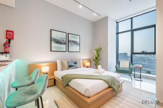 Stylish Studio Apartment in Blue Wave Tower, Dubailand by Deluxe Holiday Homes - Dubai - 0