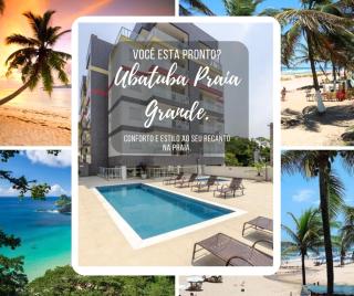 Apartamento Recanto Praia Grande - Mar, Ar, Churrasqueira, Piscina e Sauna - Ubatuba - 0