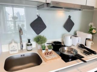 Stylish Modern 1BR - BTS Phrom Phong - Ultra Fast WiFi - Banguecoque - 3
