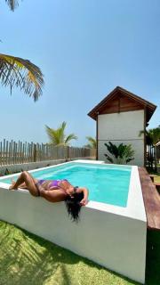 Oásis verde bangalô pé na areia Uruau CE - 5