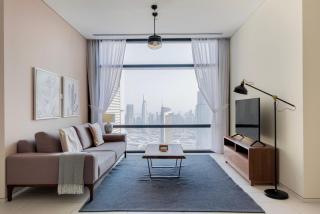 Blueground DIFC Burj K views indoor pool DXB-1493 - 0