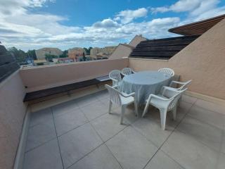 Duplex climatisé 6 pers, terrasse sud, proche plage, parking privé - FR-1-326-662 - Le Castellas - 0