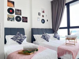 Georgetown Skypool Urban 2BR Family & Baby-Friendly 9pax Seaview Penang - Jelutong - 9