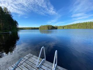 Uniikki lomamökki mäntymetsässä järven edustalla - Pihtikoski - 1