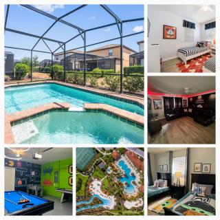Luxury 5BR Villa with Private Pool, Theater, Game Room & Resort Amenities - Near Disney - 0