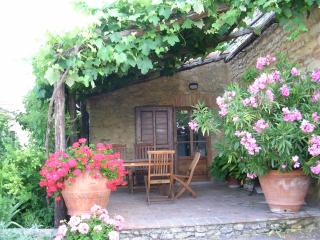 PERGOLA at Le Pietraie a cottage with many flowers - 0