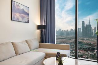 EaseMyTrip - Sobha Waves Luxury, 1BR Apt with Burj Khalifa View - Dubai - 3