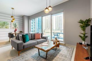 Blueground Marina City View Pool Gym DXB-324 - 0