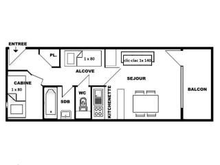 Studio cabine 4 pers près des télésièges, Les Saisies - FR-1-594-136 - Hauteluce - 8