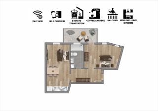 Koala Apartment mit 500 Mbit's WLAN und Balkon - Leipzig - 7