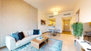 Sol Bay - One Bed with distant Burj Khalifa View - Dubai - 2
