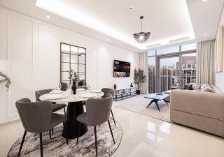 High Floor Apartment in 5 Star Hotel with Infinity Pool Burj View Gym Spa Sauna - Dubai - 6