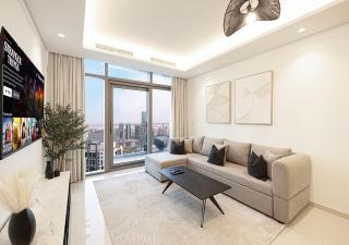 High Floor Apartment in 5 Star Hotel with Infinity Pool Burj View Gym Spa Sauna - Dubai - 4