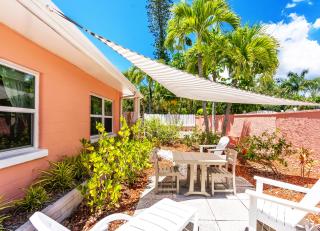 Heron Lagoon, dock, pool, the Coquina at Siesta Key Bungalows - 5