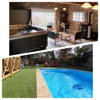 Le Grand Cèdre Spa et sauna intérieur piscine - Marolles - 9