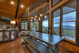 Skyfall Sweeping mountain views gas fireplace hot tub - Mineral Bluff - 7