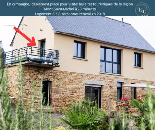 Maison comprenant deux gîtes à louer, ensemble ou indépendamment, capacité de 4 à 19 personnes Idéalement placé pour visiter le Mont-Saint-Michel, Saint-Malo et les alentours - Baguer-Pican - 0