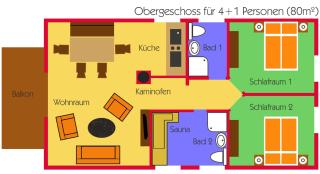 Dünenhaus Ückeritz UnserUsedomDe FeWo ca80qm mit privater Sauna und Kamin Parkplatz direkt am Strand 4I3 - Ueckeritz - 1
