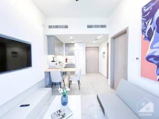 Elegant 1BR with Balcony in Azizi Riviera - 0