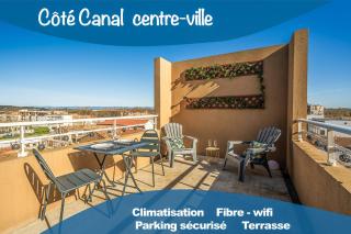 Appartement "Côté canal", Terrasse , Climatisation , parking privé - Narbonne - 0