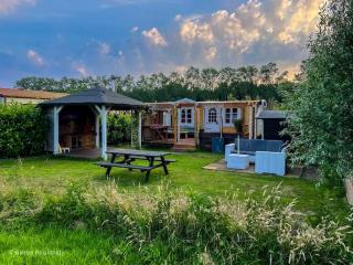 Winterharde pipowagen met hottub, bbq & uitzicht - 6