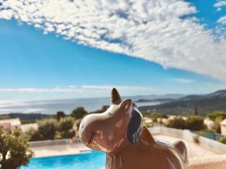 STUDIO POOL HOUSE VUE MER PANORAMIQUE AMAZING SEA VIEW WIFI LINGE INCLUT LINEN INCLUDEd - La Croix-Valmer - 0