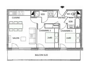 Appartement 3 pièces avec parking couvert, proche commodités - FR-1-594-331 - Hauteluce - 2