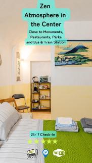 Zen Studio in the Center With Free Parking and 24Hours Automatic Check-In - 9