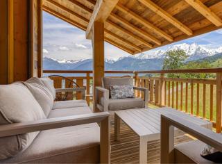 Chalet d'exception Centre Combloux - Vue panoramique Eglise, Mont Blanc - Combloux - 8