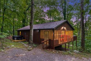 Hot Tub Screened Porch Fire Pit at River Cabin - Great Cacapon - 0