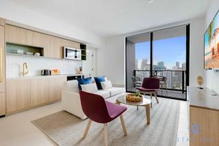 Luxury 2 Bedrooms Balcony Pool & Gym - Miami - 5