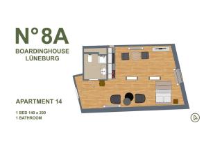 Apartment 14 No8A Boardinghouse Lüneburg - 9