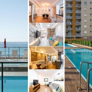 Aptos completos com vista mar pé na areia em Barra Velha em condomínio Resort com Spa, Piscina, quadra de futebol, Sala de jogos, brinquedoteca, Complexo com diversos comércios - Barra Velha - 0